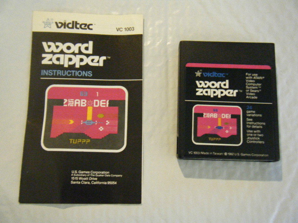 Word Zapper w/Manual (Atari 2600, 1982)