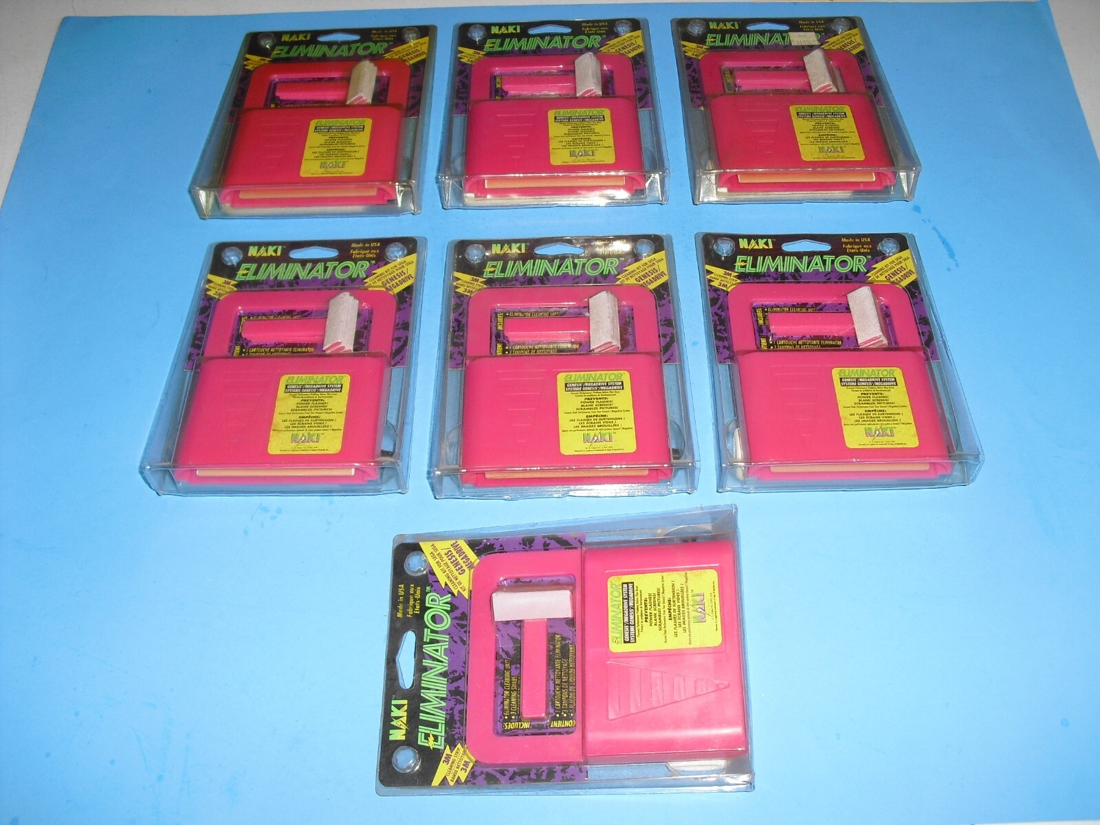 Lot of 7 Naki Eliminator Genesis Mega Drive Cleaning Kit BRAND NEW!
