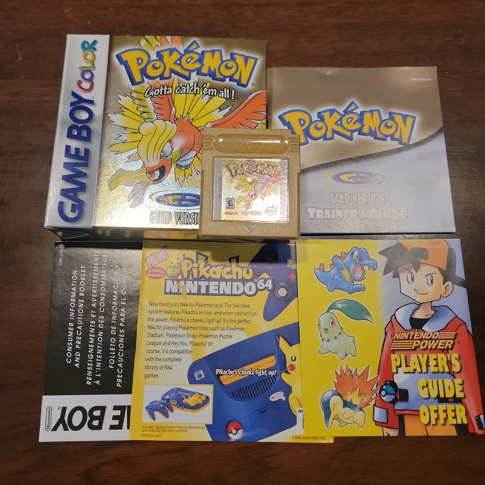 Pokemon Gold Version (Nintendo Game Boy Color) Complete CIB – Tested – Authentic