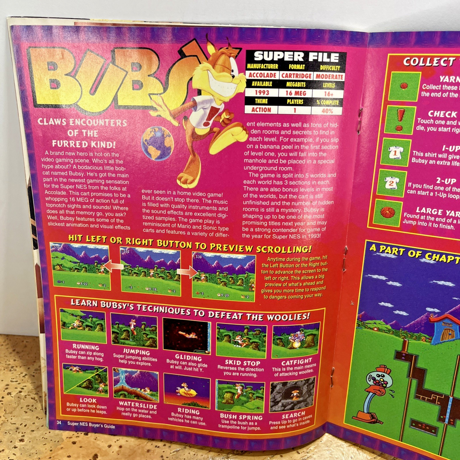Super NES Buyer’s Guide Magazine-Vol. 3 #3(Feb, 1993) Dragon’s Lair, Bubsy, SNES