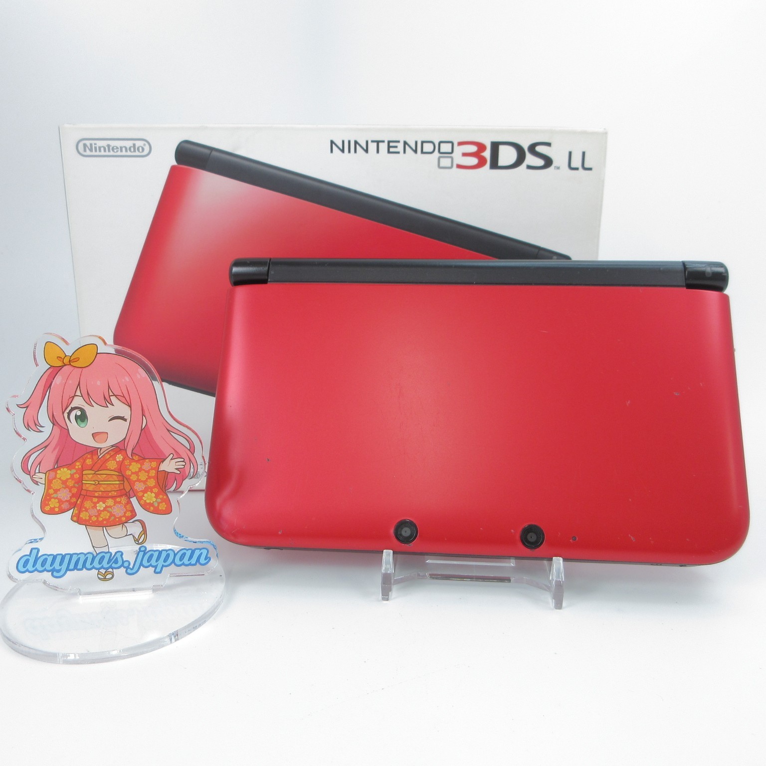 【Good】Nintendo 3DS LL XL Red x Black Console Japanese Edition #RET0122/01