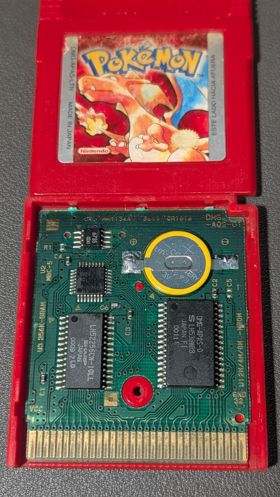 Pokemon Edicion Roja DMG-APAS-LTN Mexico Lat Am Spanish Game Boy New Battery
