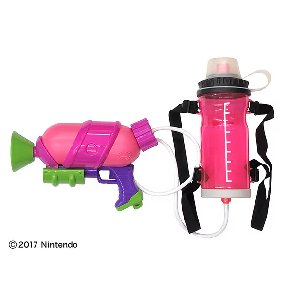 Water Gun Water Play Splatoon 2 Splashooter with ink tank Neon Pink NEW JAPAN