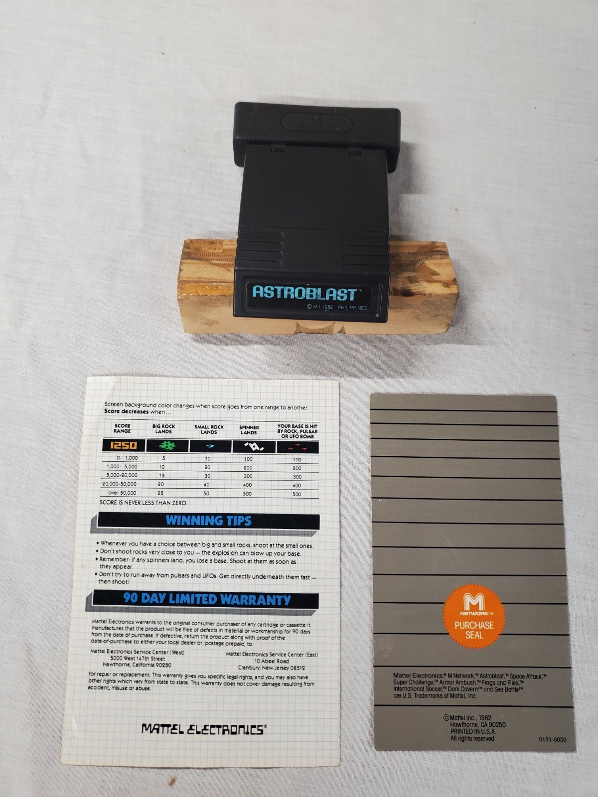 Astroblast (Atari 2600, Mattel) Complete In Box CIB Tested (A029)