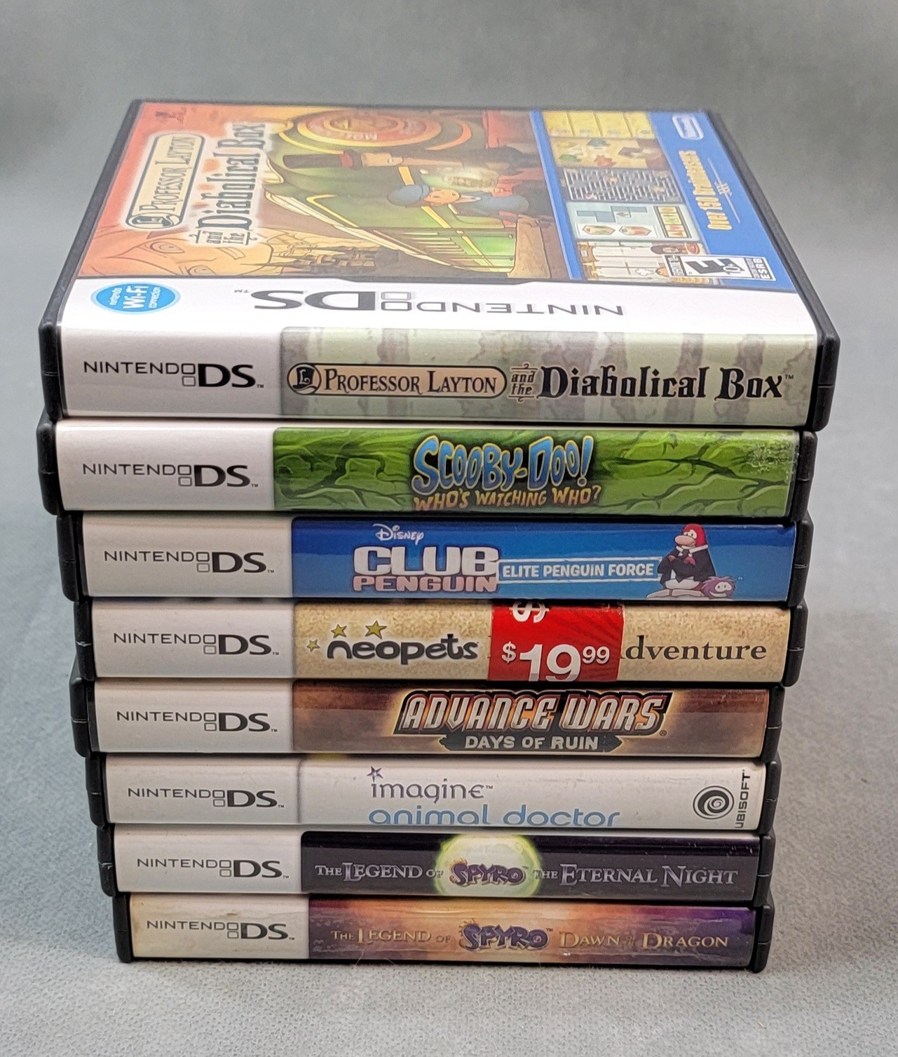NINTENDO DS Assorted **CASES ONLY**NO GAMES**NO MANUALS** Lot of 8