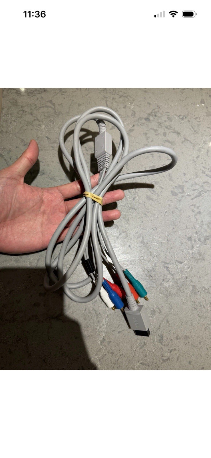 Nintendo Wii Official Genuine OEM Component HD AV Cable RVL-011 HDTV FAST SHIP