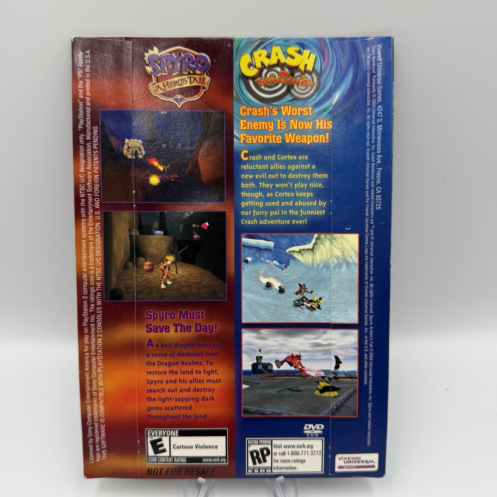 Crash TwinSanity/Spyro A Hero’s Tail E3 2004 Limited Edition Demo PS2 *SEALED*