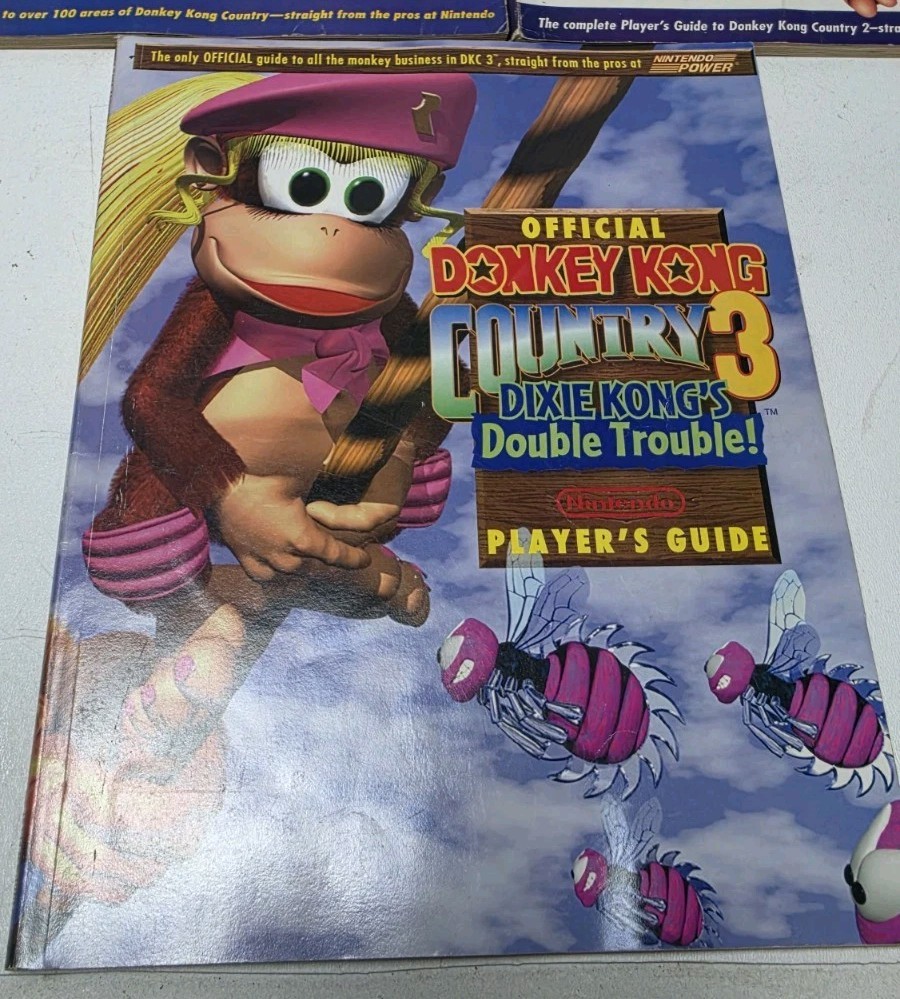 Donkey Kong Country 1 2 3 SNES Trilogy Strategy Guide Bundle Nintendo Power Lot