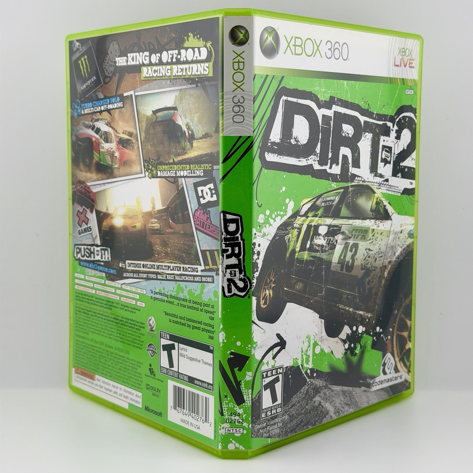 DiRT 2 (Microsoft Xbox 360) Complete w/ Manual Racing X-Games Monster CIB