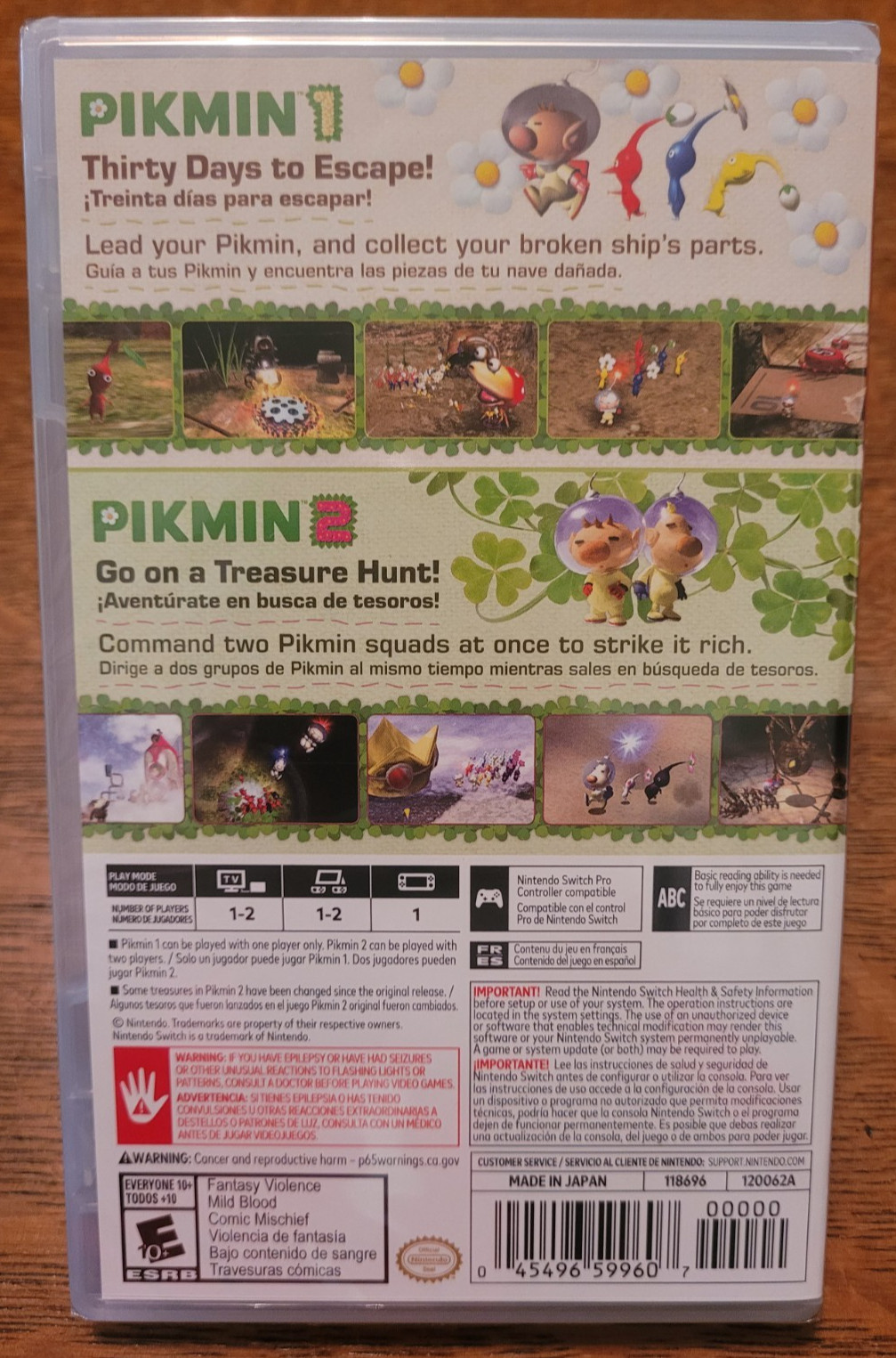 PIKMIN 1+2 Nintendo Switch NEW Strategy Puzzle Remastered 2023 GameCube RARE CIB