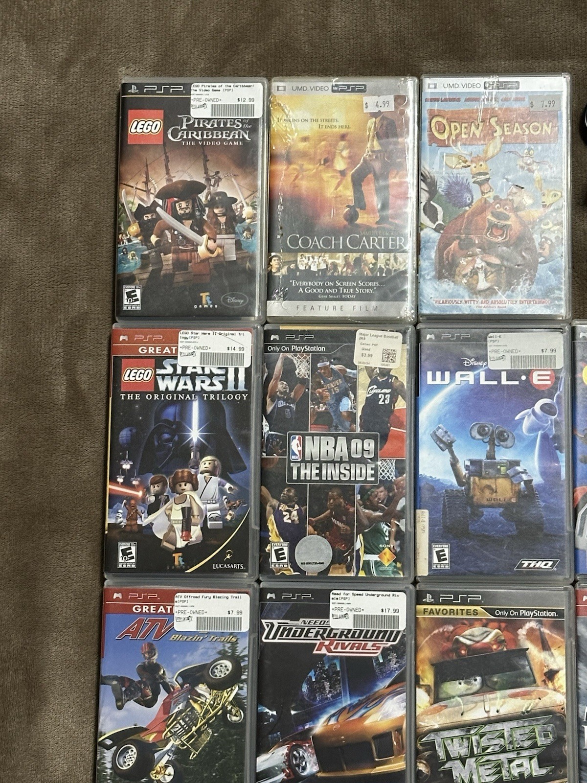 Large PSP-3001 Bundle Includes 28 Games and 4 Movies. Tested and Works Great!