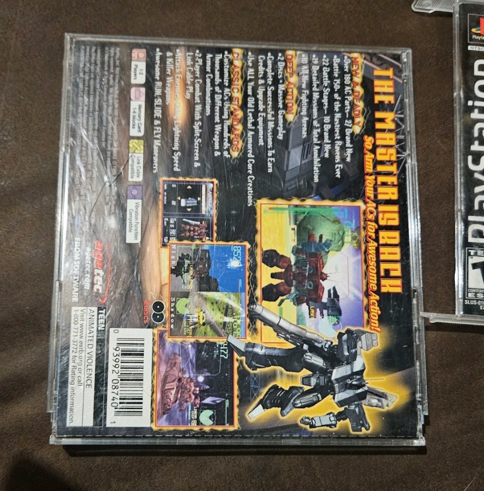 Armored Core Master of Arena PS1 CIB with Registration Card From Software Tested