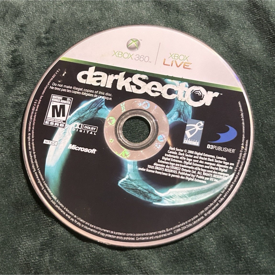 D3Publisher Dark Sector Microsoft Xbox 360 NTSC-U/C M Shooter Xbox Live