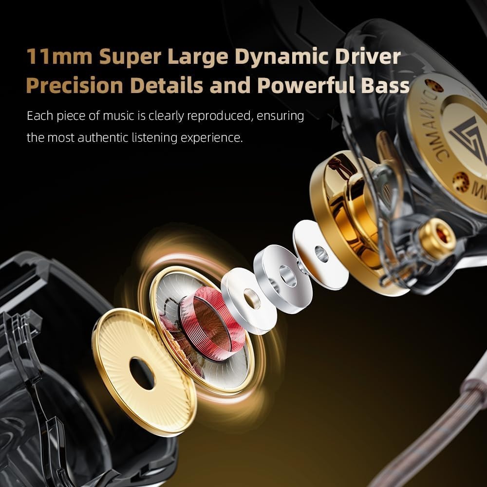 Dynamic Driver QKZ ENZO Earphones | 20Hz-20kHz Frequency Range for Clarity