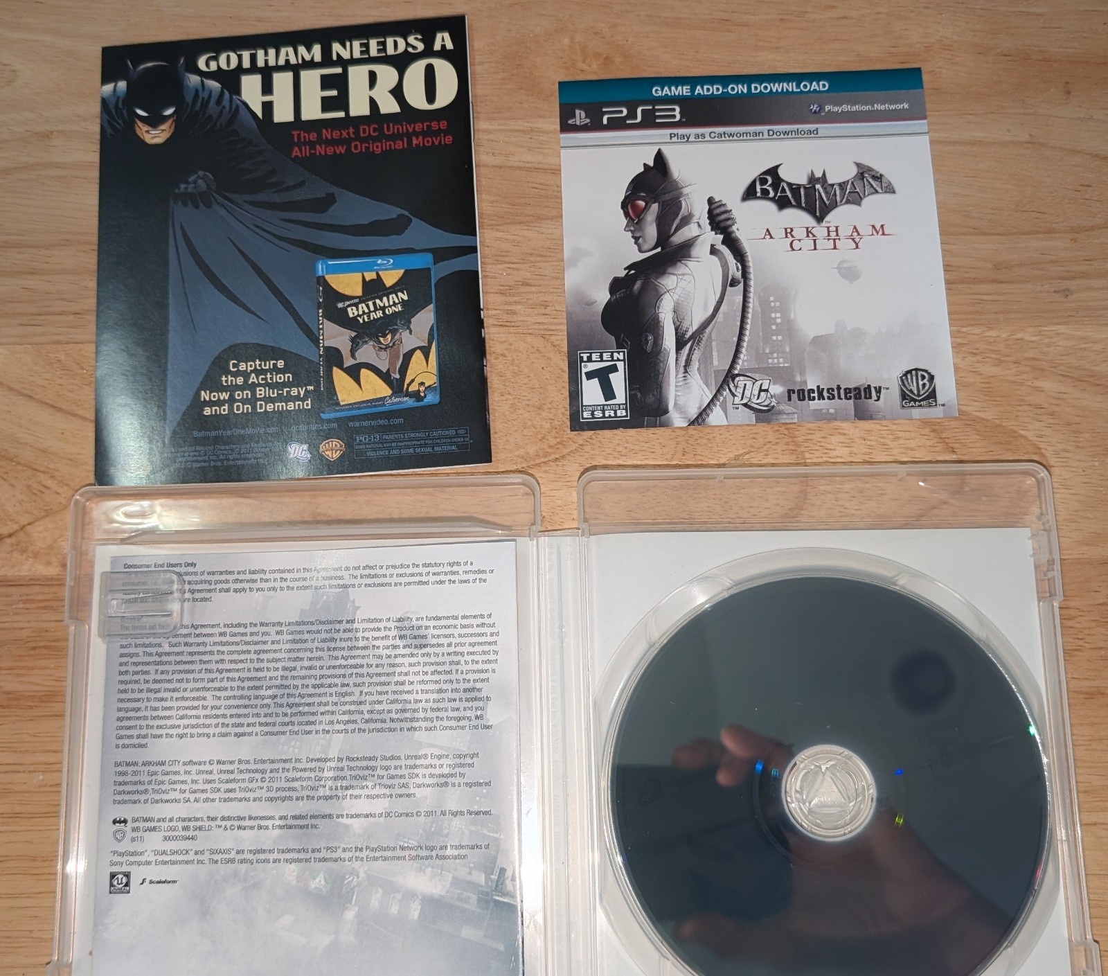 BATMAN: ARKHAM CITY (Sony PlayStation 3) Complete with Manual & CAtalog for PS3