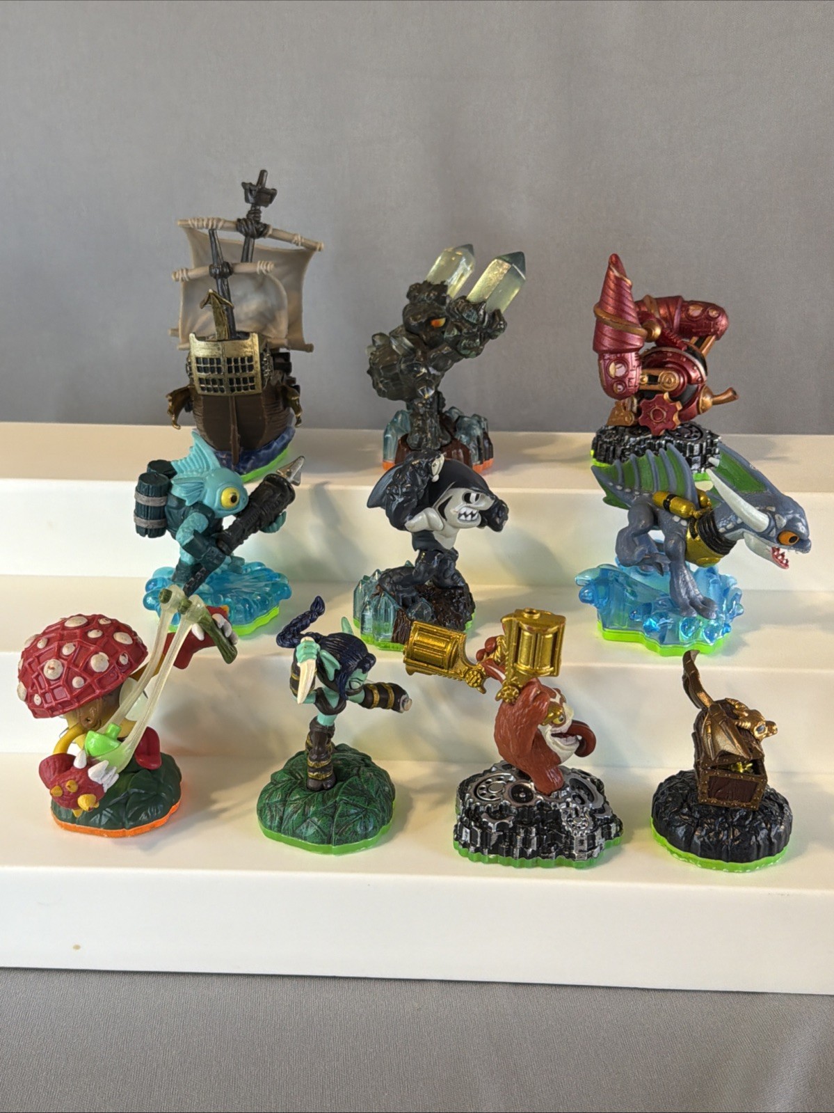 10 Skylanders Game Figures Elf Shroomboom Giant Terrafin Zap Drill Spyros Ship