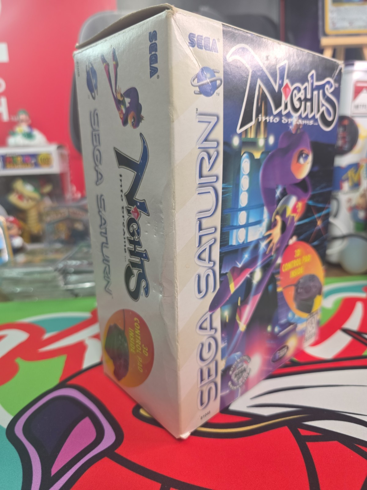 Nights Into Dreams (Sega Saturn) Big Box w/3D Control Pad Complete 2 Reg Cards