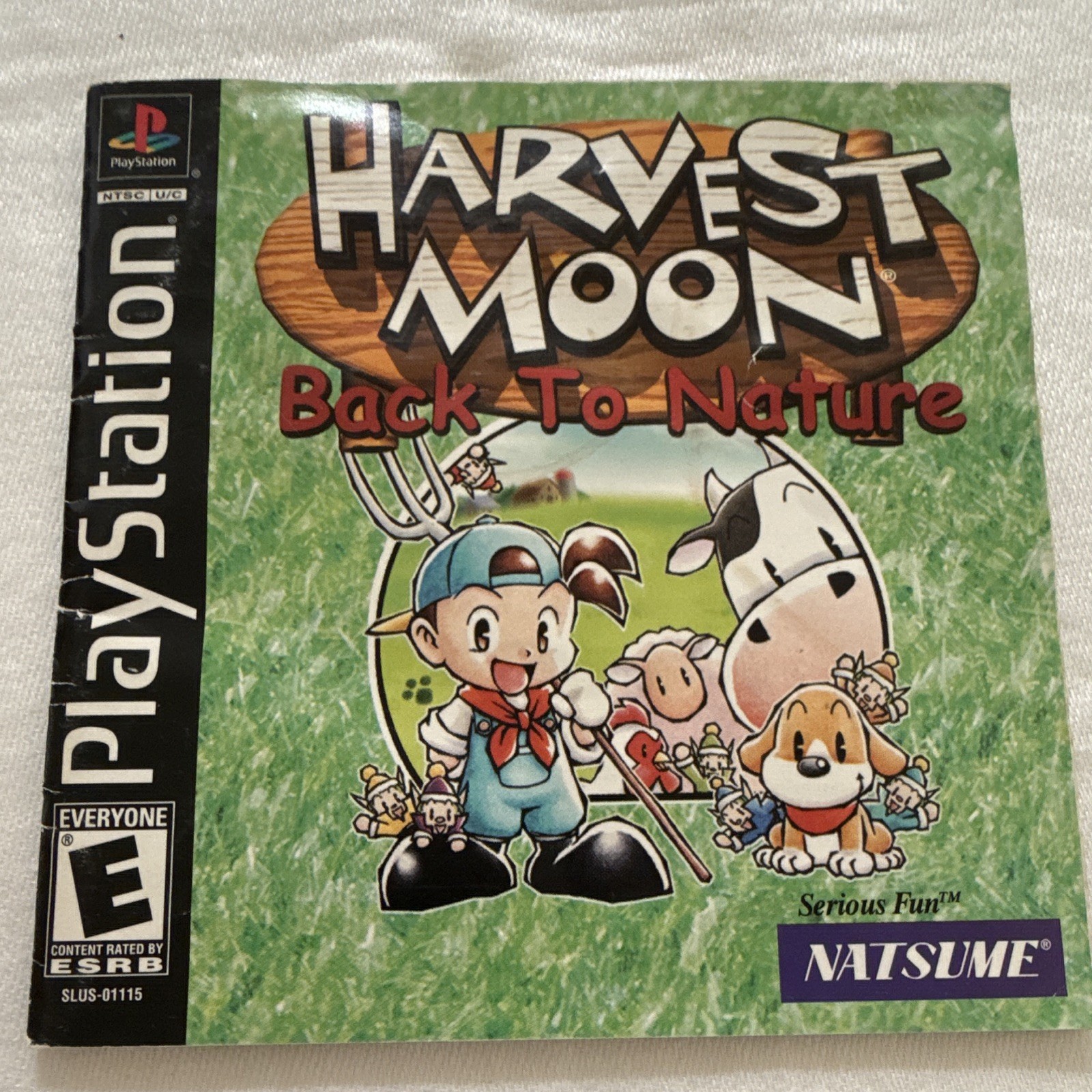 Natsume Harvest Moon: Back to Nature (Sony PlayStation 1, 2000) w/ Manual