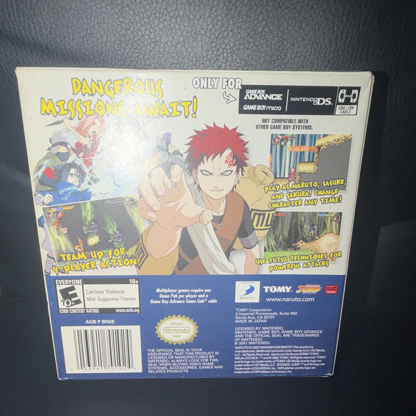TOMY Naruto: Ninja Council 2 GBA Manual Included Multiplayer E10+