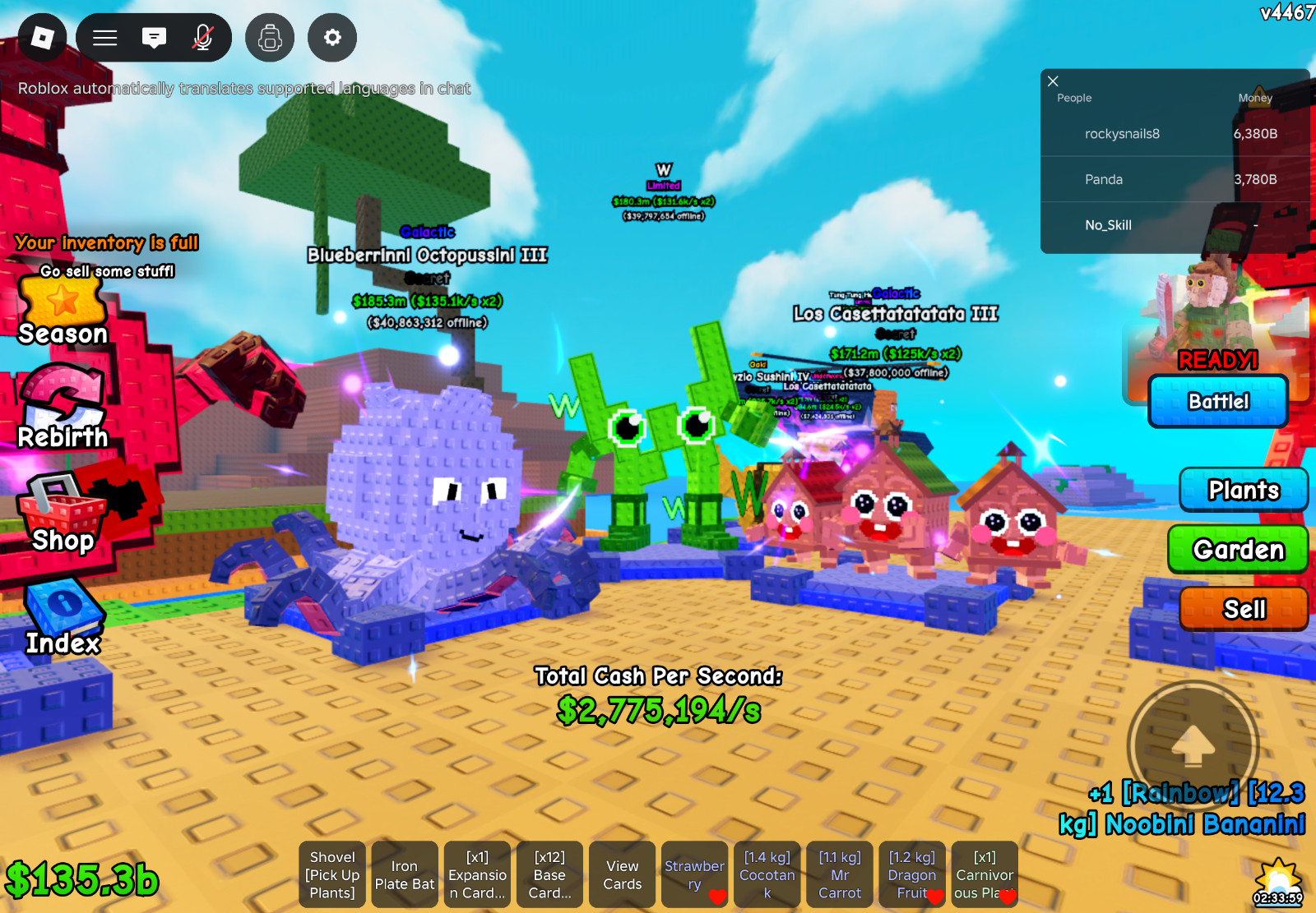 ALL THESE BRAINROTS OVER TWO MILLION A SECOND AND LIMITED + ADMIN BRAINROTS