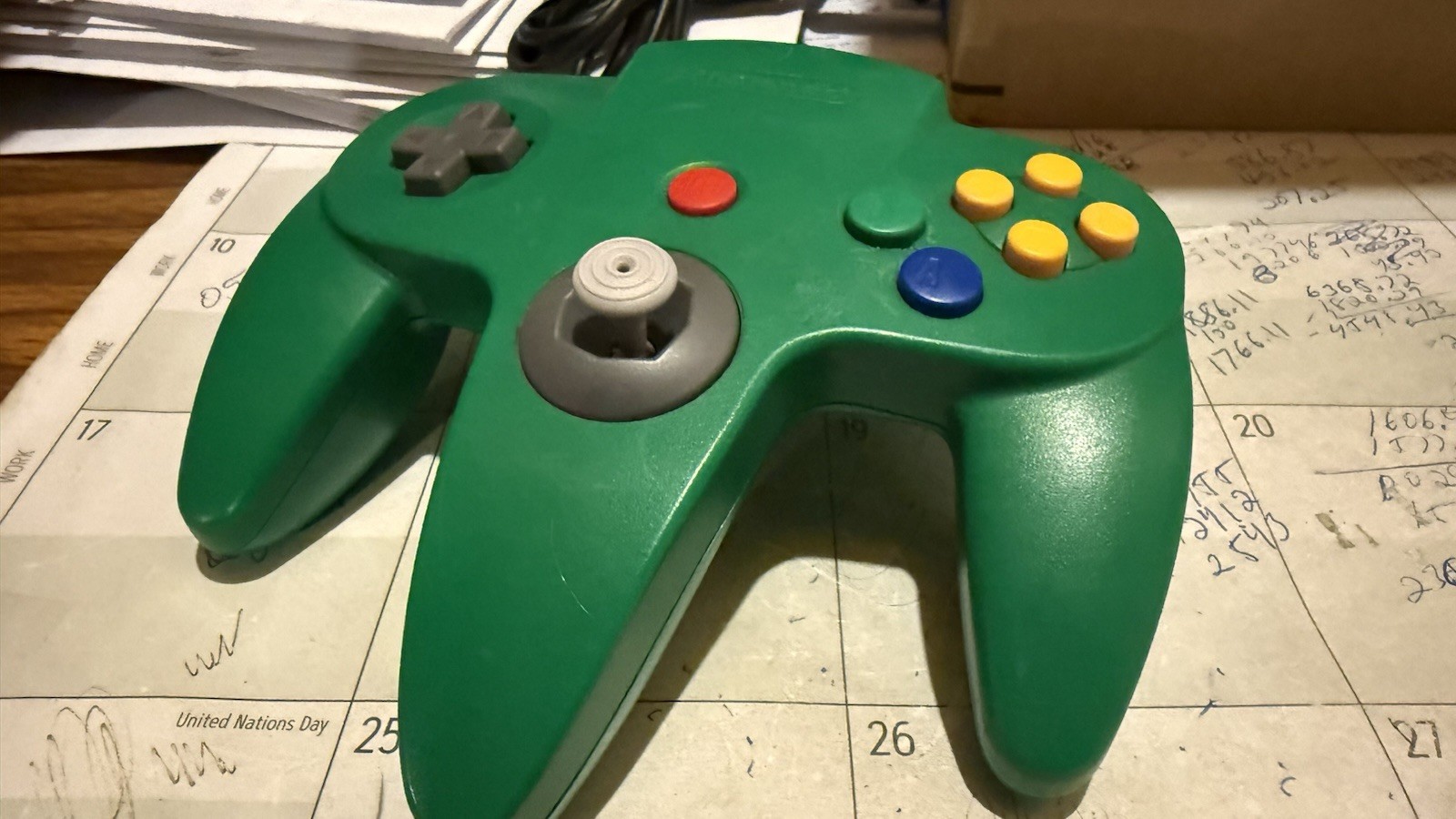 OEM Nintendo 64 N64 Green Controller NEW STICK (READ DESCRIPTION)