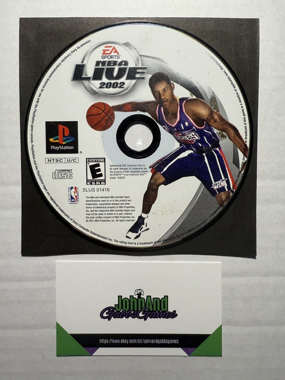 NBA Live 2002 PS1 Game – EA Sports Basketball Acceptable Condition Fast Shipping