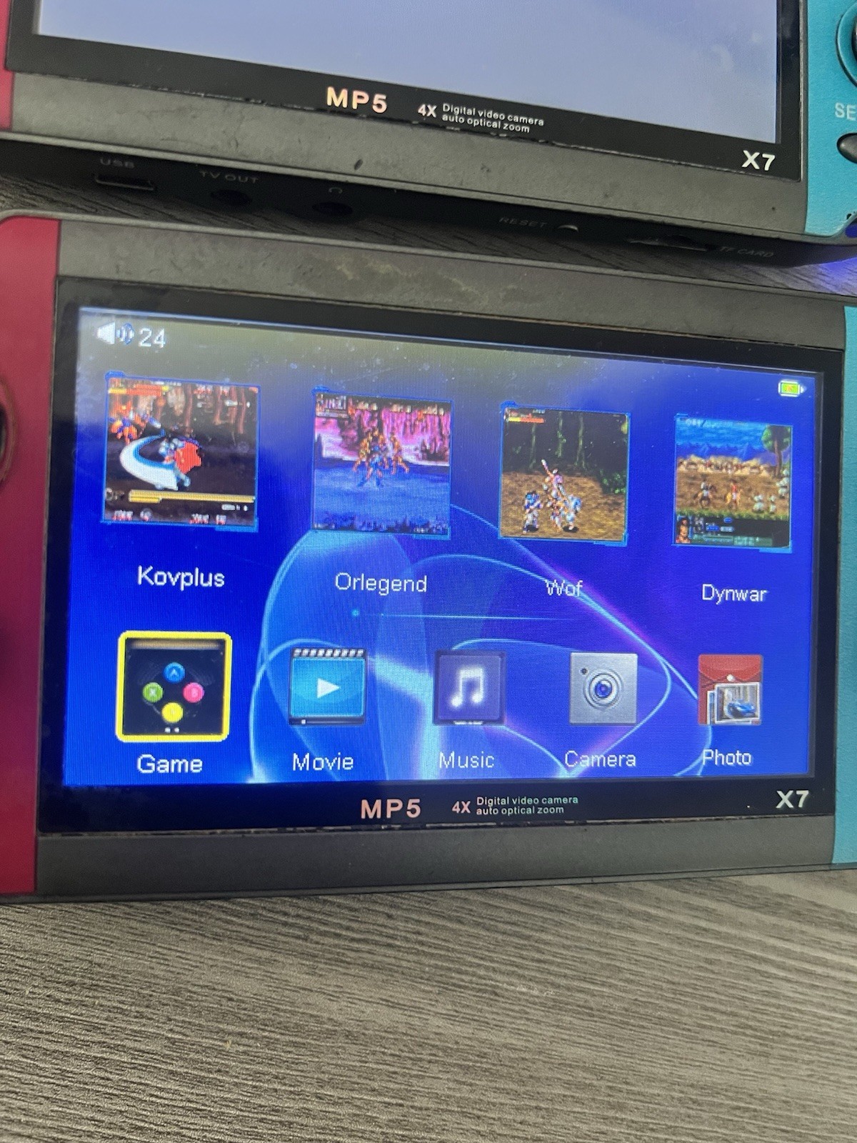 Lot Of 2 – X7 Handheld Video Game Console System Red Blue Gray – FREE SHIP!