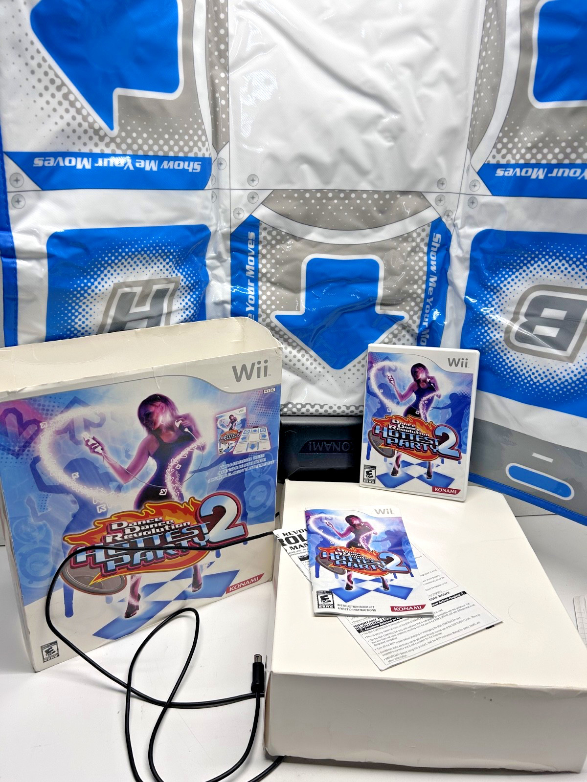 Wii Dance Revolution Hottest Party 2 Dance Pad Mat & Game