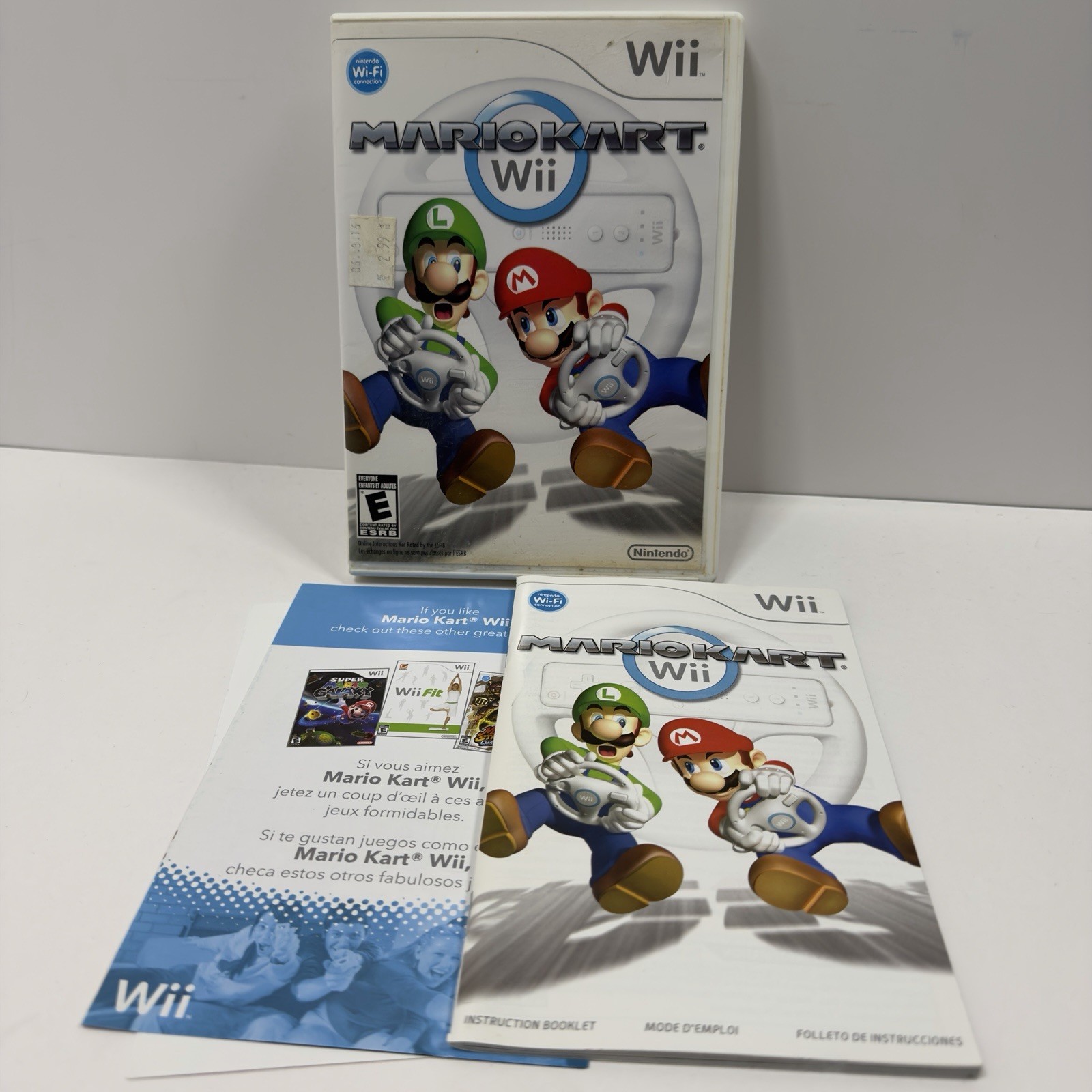 Mario Kart Wii (Nintendo Wii, 2008) Complete in Box with Manual & Inserts TESTED