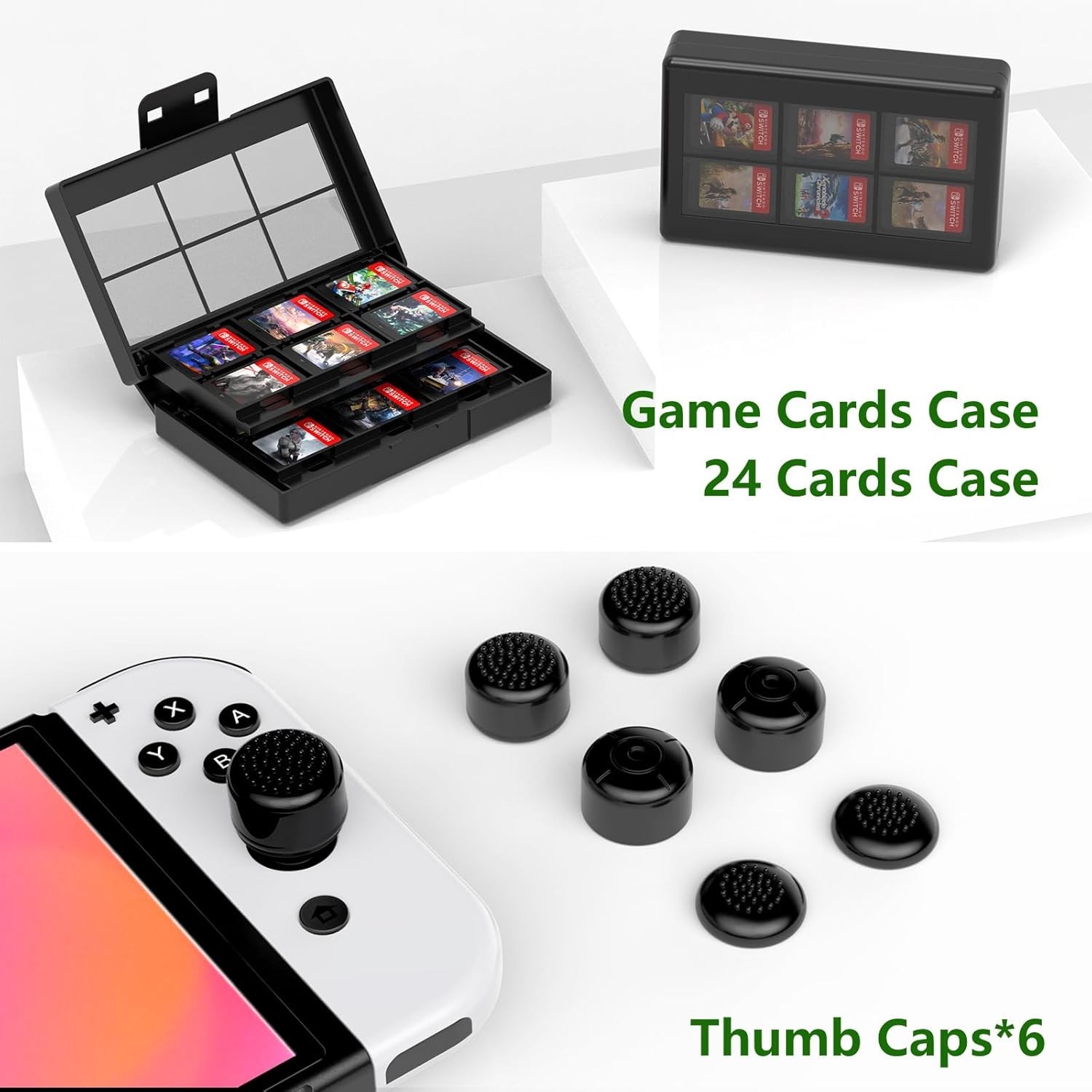27 in 1 Upgraded Switch OLED Accessories, Switch Accessory Bundle Kit For Gift,c