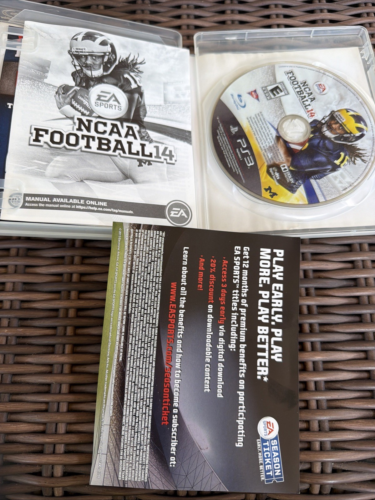 NCAA Football 14 (Sony PlayStation 3, 2013) PS3 Tested & Working Read