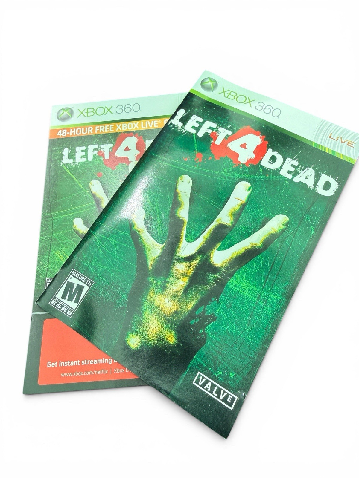 Left 4 Dead (Microsoft Xbox 360, 2008) With Manual