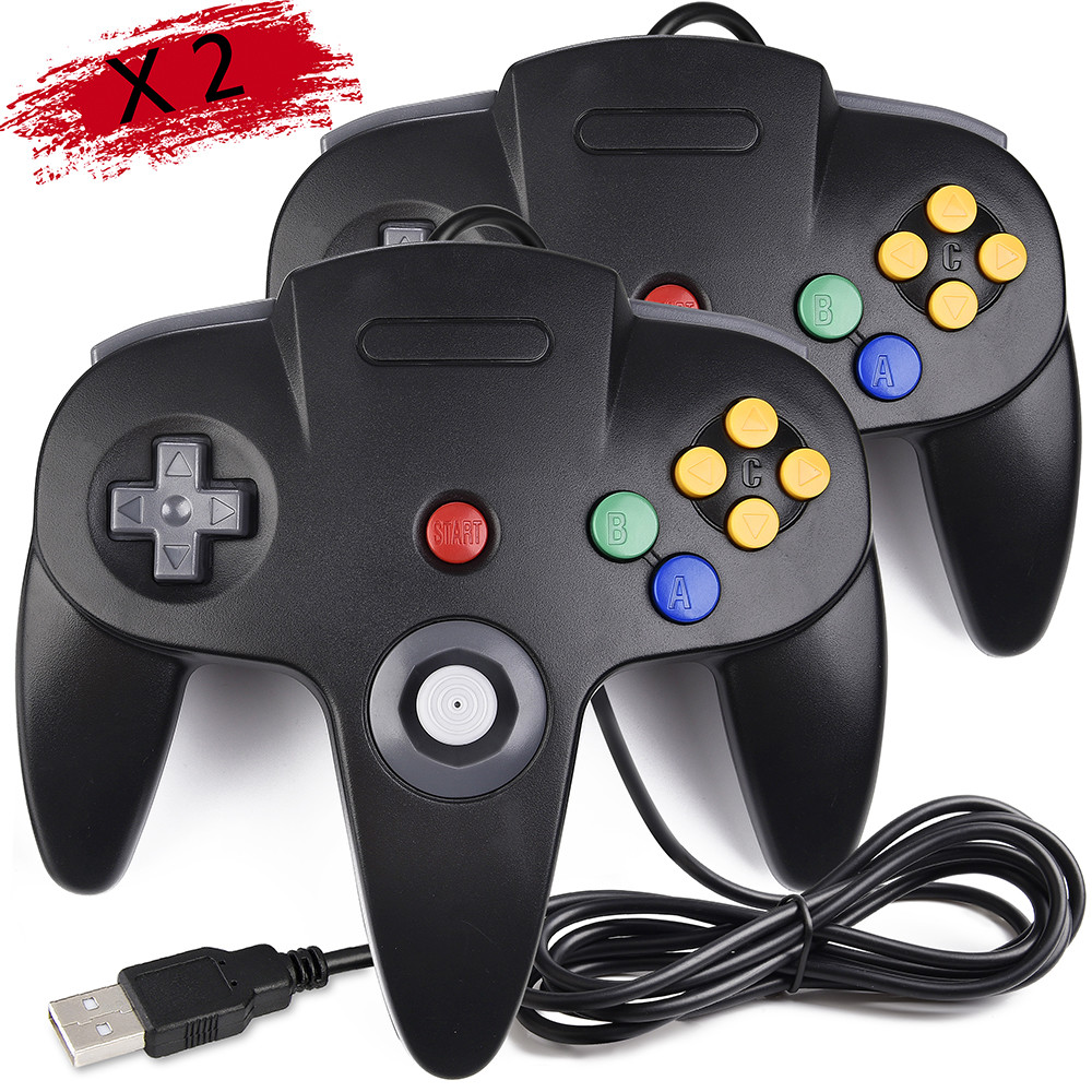 USB Wired Classic NES Controller + N64 Controllers Gamepads for PC Mac Windows