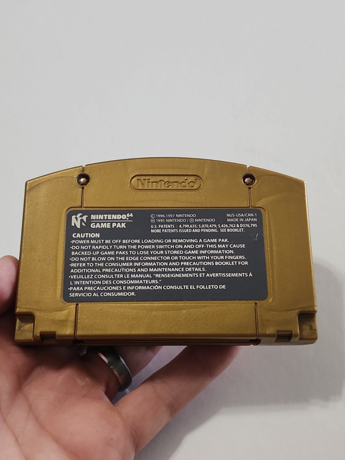 Legend of Zelda Majora’s Mask Gold Holographic N64 Tested Working Authentic