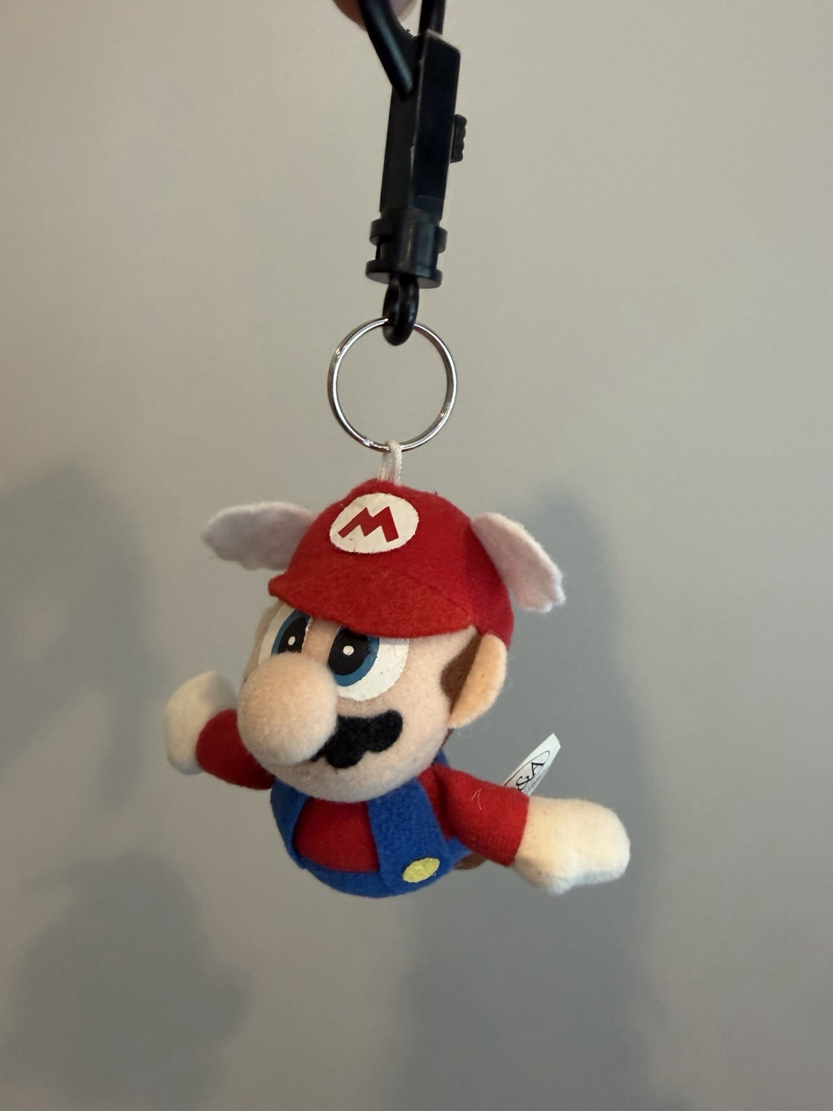 Vtg SUPER MARIO 6 INCH WING CAP FLYING PLUSH TOY BD&A 1997 BEAN BAG Keychain