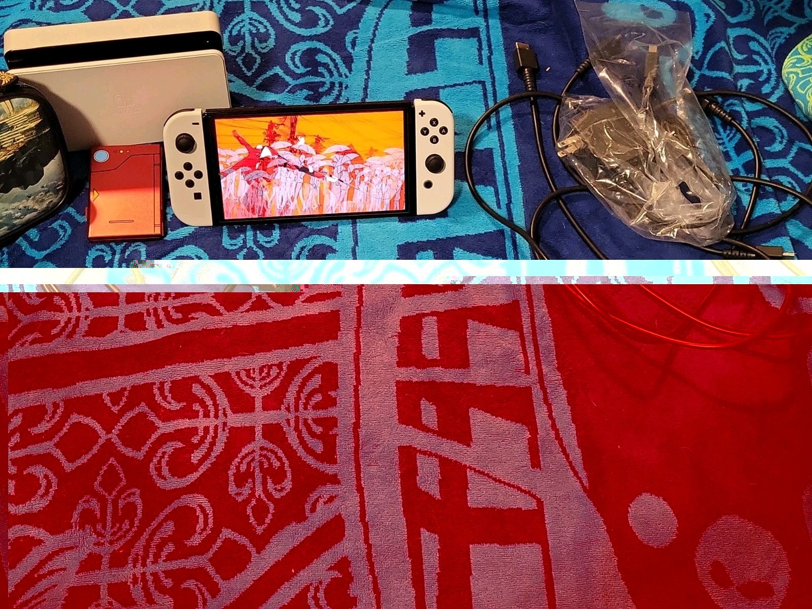 Nintendo Switch OLED White With 1TB SD With Games & Carrying Cases