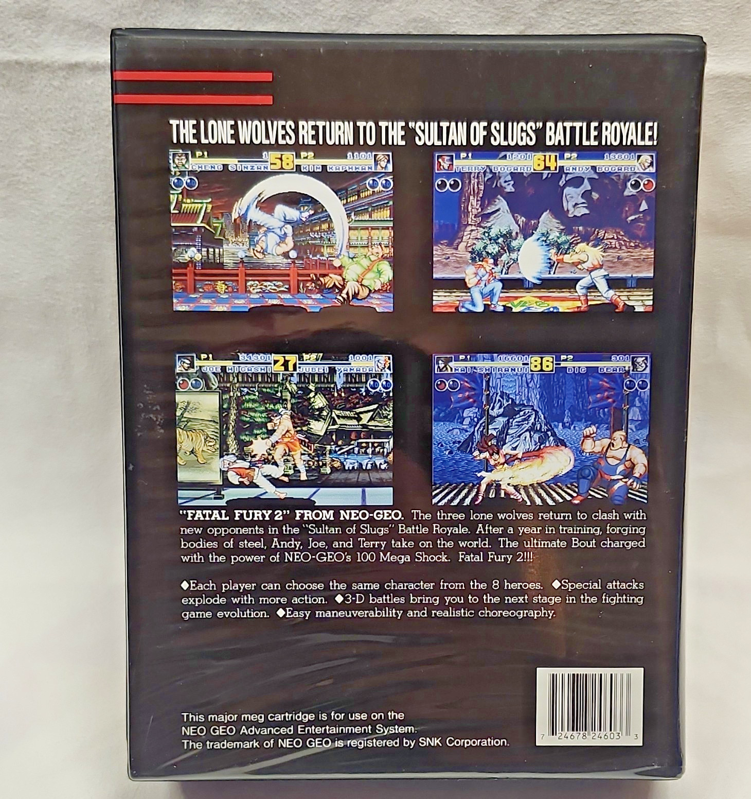 Near Mint – Fatal Fury 2 -DOG TAG – SNK Neo Geo AES – CIB Complete US Authentic
