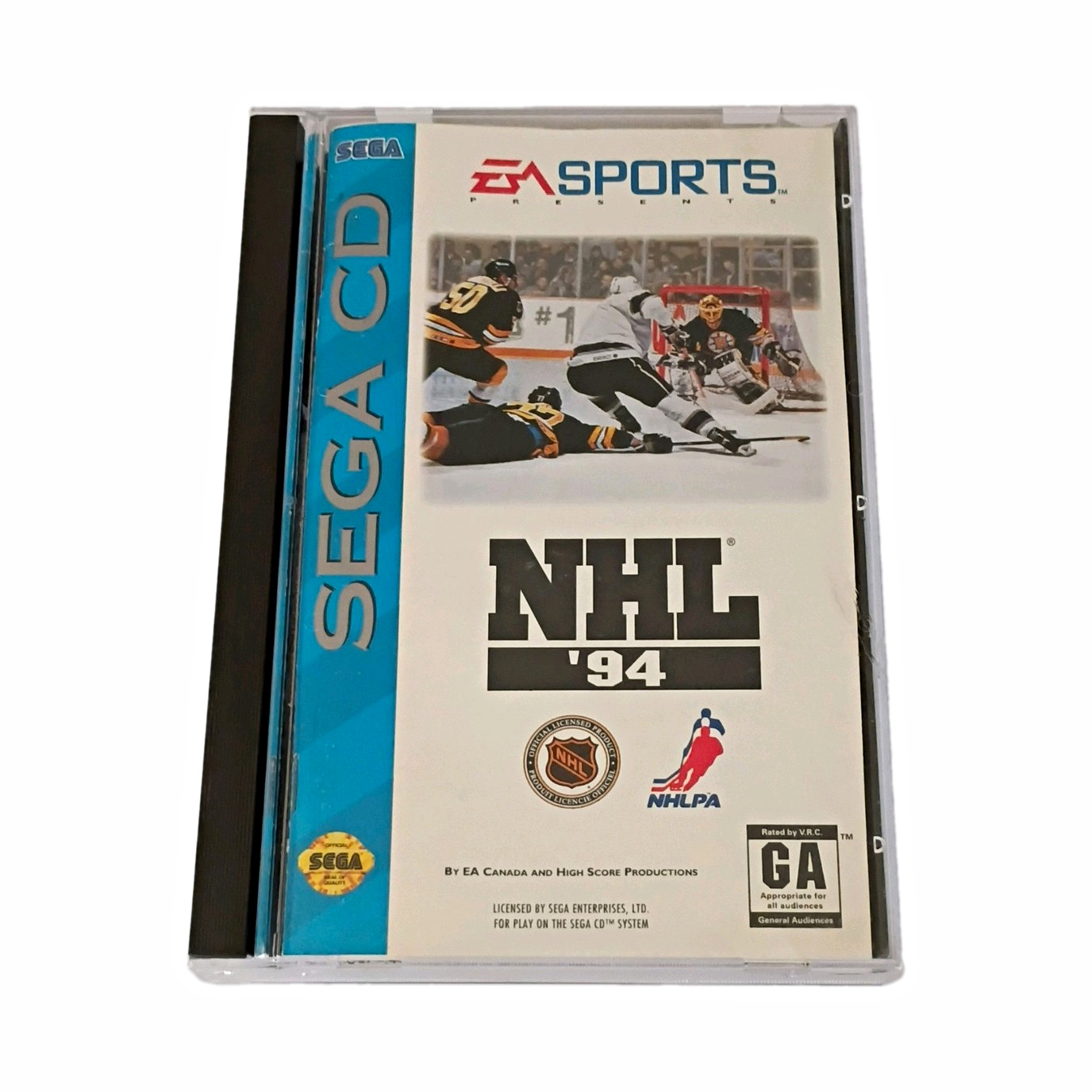 EA Sports NHL ’94 (Sega CD) w/ Manual & Case NTSC-U/C 1994 GA Hockey