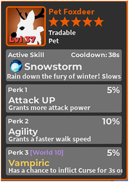 World Zero WZ – PET with PERFECT PERKS – FOXDEER (WHITE)