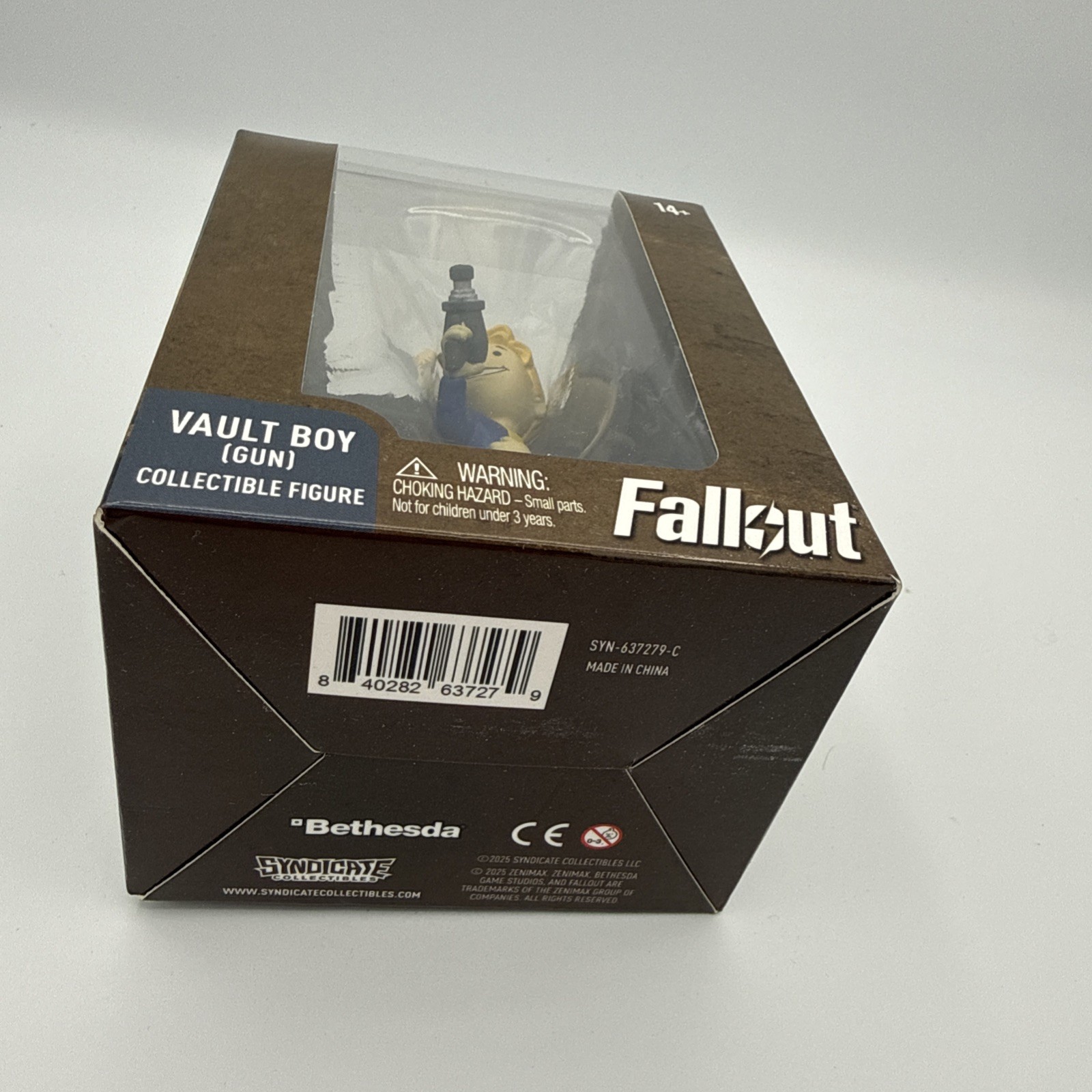 Fallout Vault Boy (Gun) 3″ Mini Figure Syndicate Collectibles Box Damage