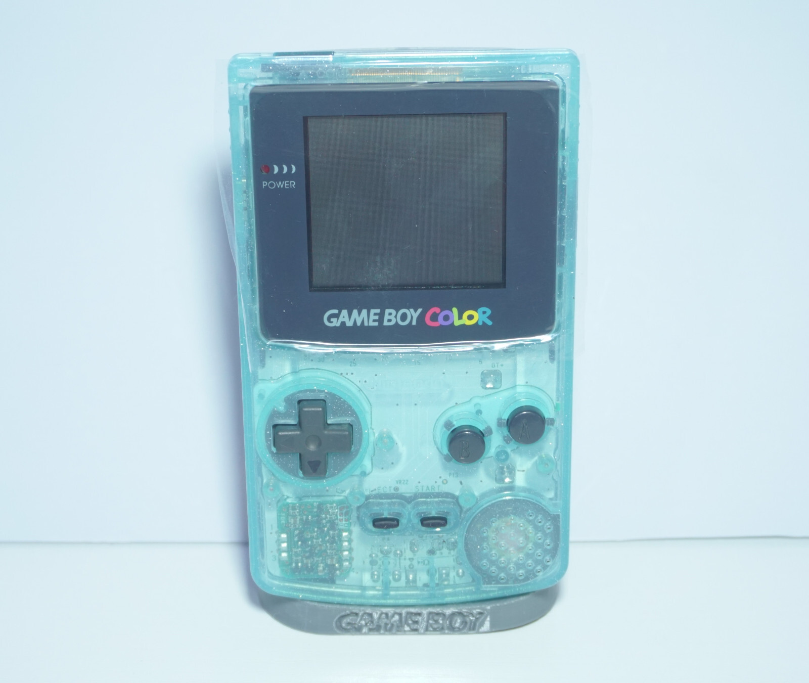 Transparent Crystal Blue Gameboy Color GBC CGB-001 Handheld Videogame Console
