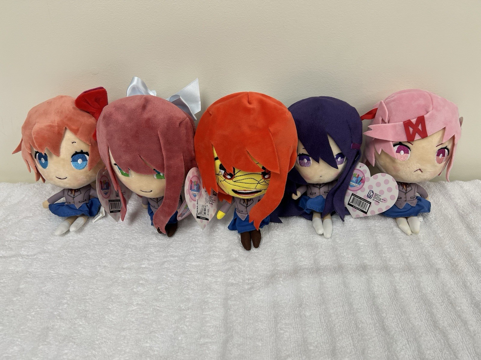 Official Doki Doki Literature Club Plushies Complete Set of 5 NWT PhatMojo