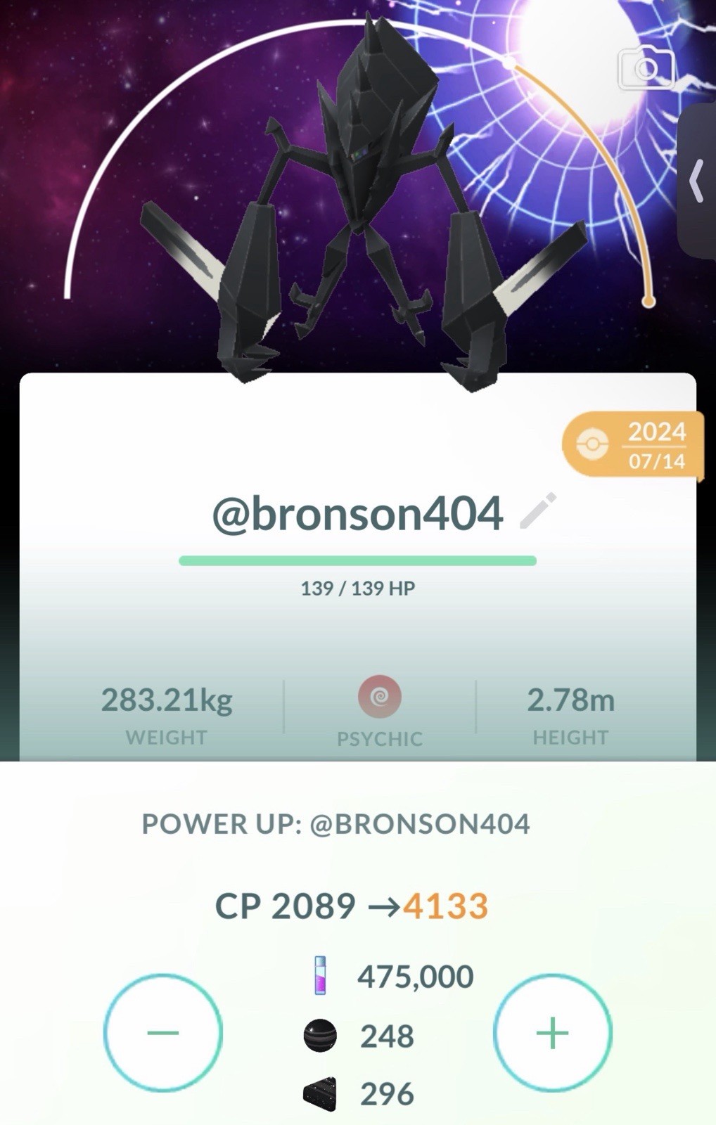 Pokemon Necrozma Workhole 2024 Lv50 TR—ADE 3moveset G0