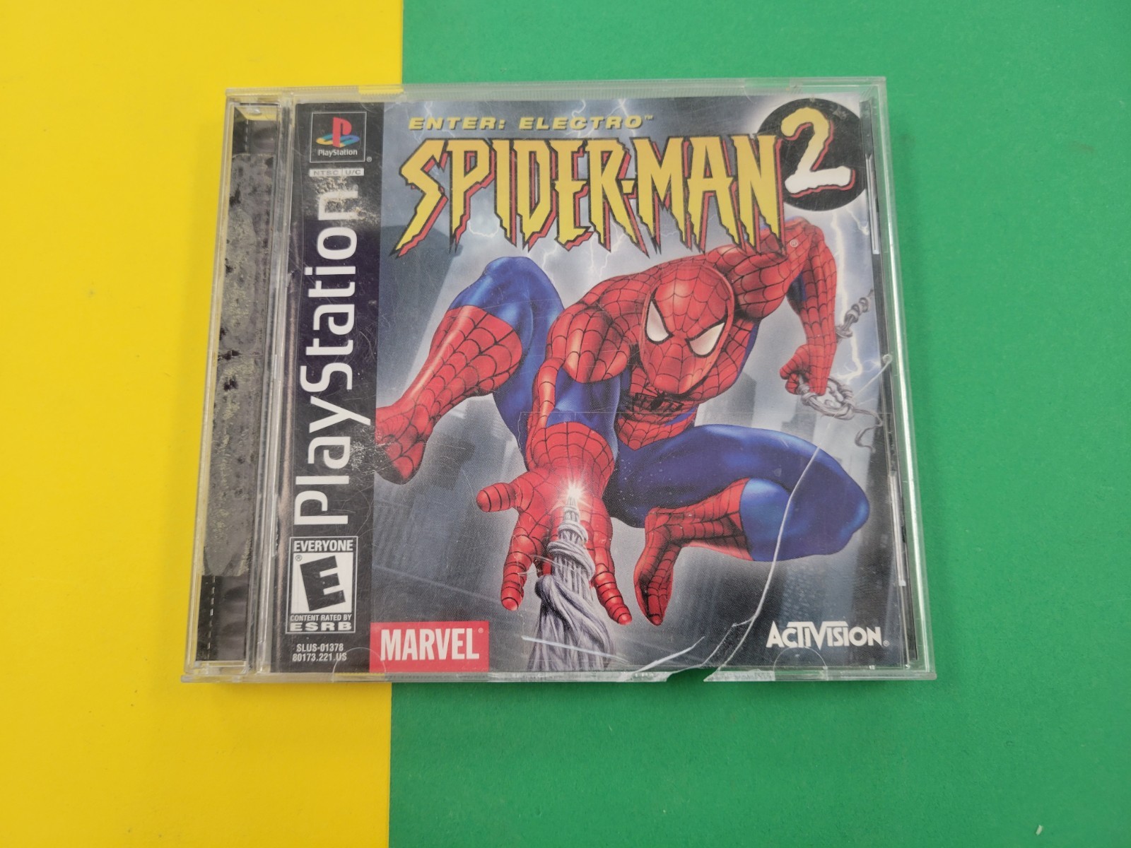Spider-Man 2 — Enter: Electro (Sony PlayStation 1, 2001) Case And Manual Only