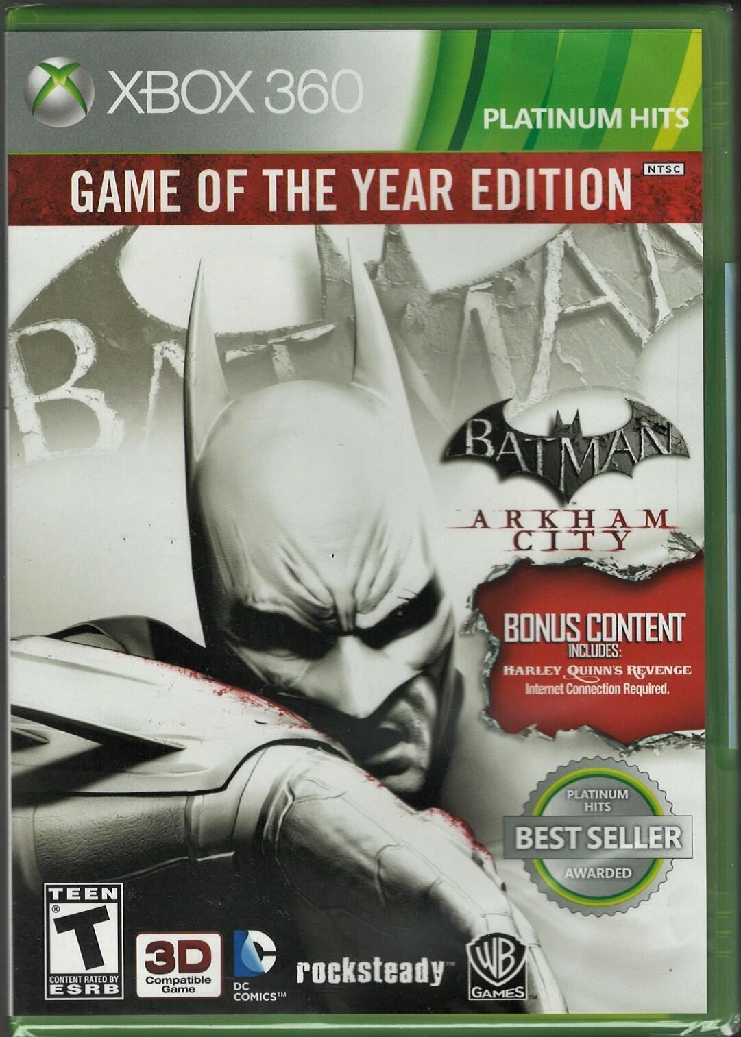 Batman: Arkham City Game of the Year Edition (Platinum Hits) Xbox 360 (Brand New