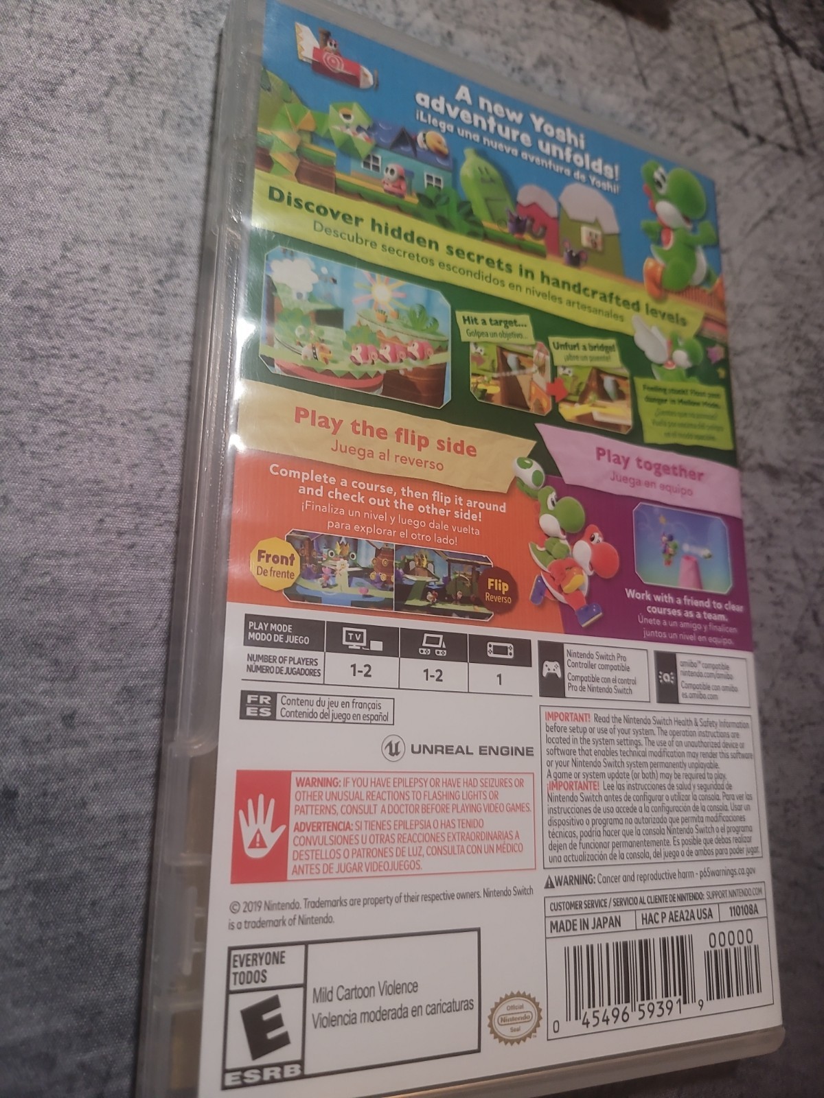 Nintendo Switch Yoshi’s Crafted World Complete Tested Working