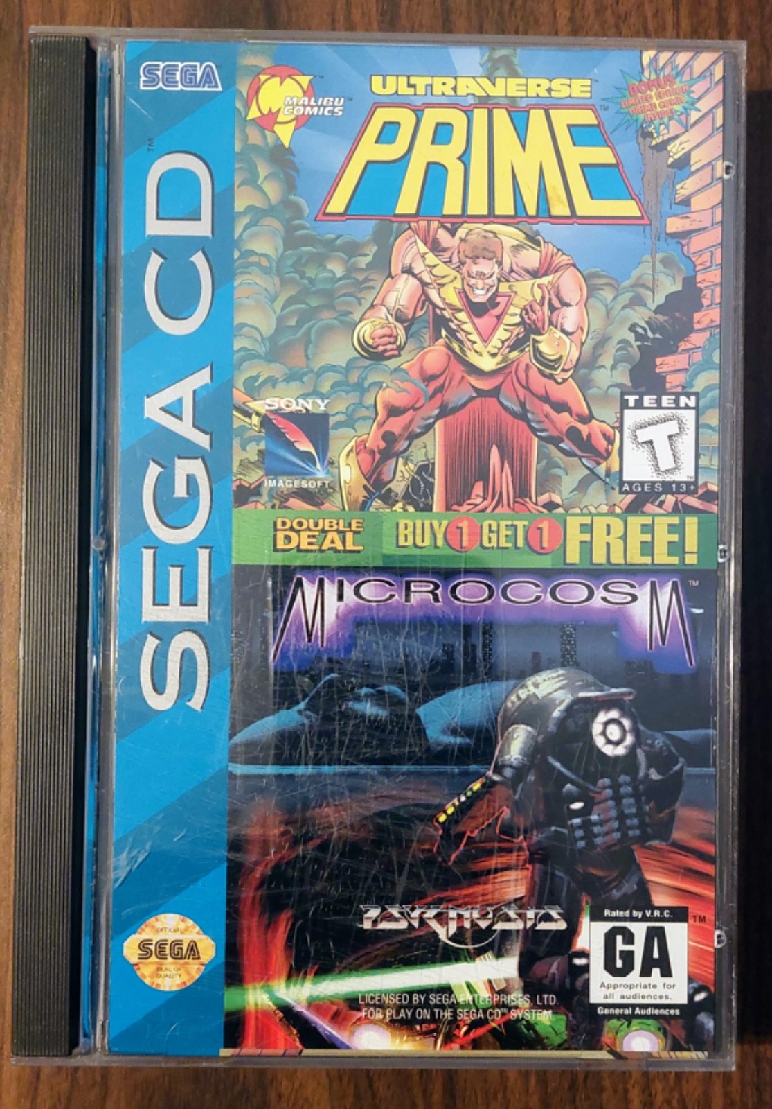 ULTRAVERSE PRIME/MICROCOSM (Sega CD, 1994) – CIB w/ Both Instruction Manuals