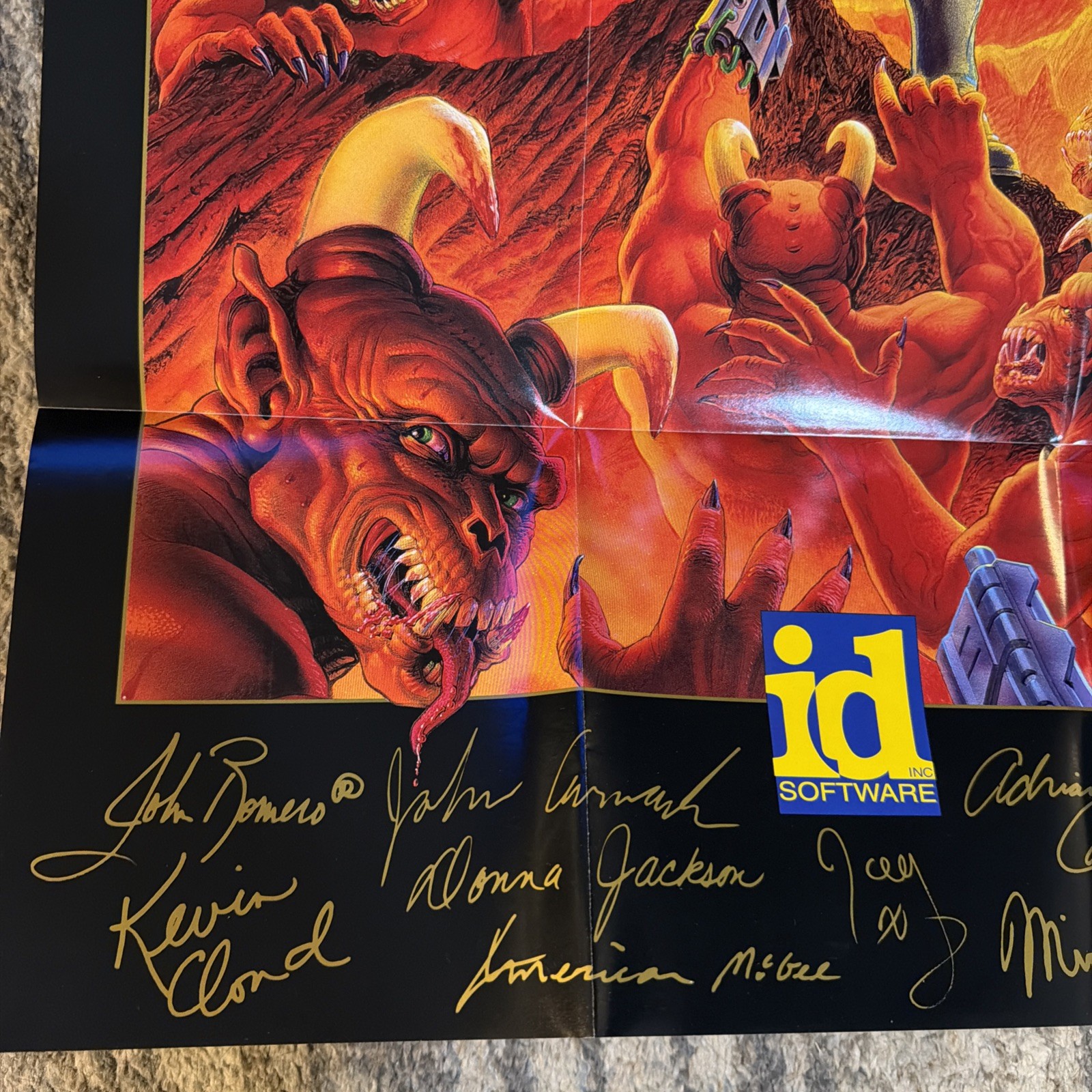 DOOM 1 (1993) PC Game Print – Wall Poster – Original Glossy 1st Print