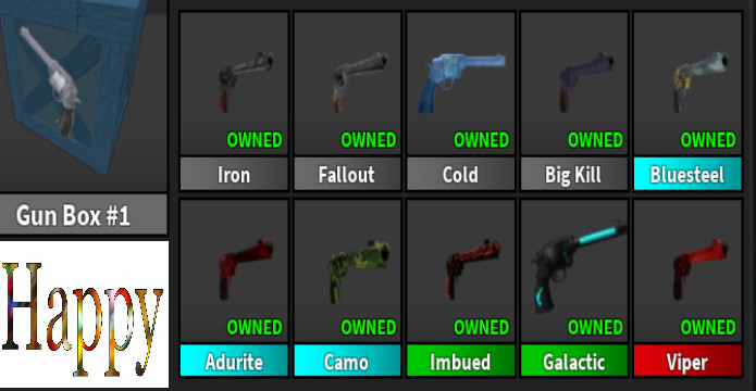 GUN BOX #1 FROM MM2 SHOP💙🧊 EXTREMELY FAST DELIVERY🧊💙10 WEAPONS ROBLOX