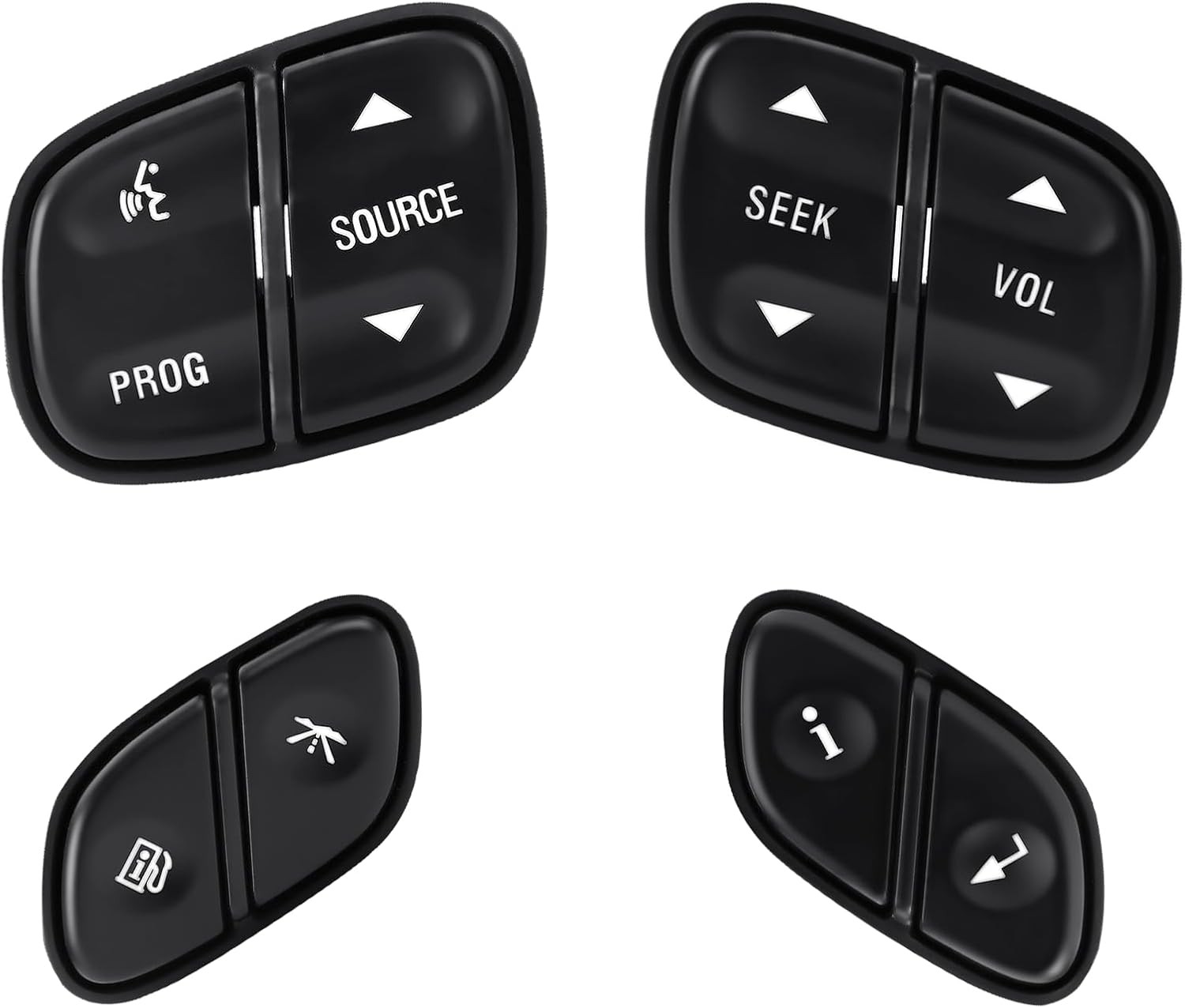 LCWRGS Steering Wheel Control Switch Button Compatible with 2003-2009 Chevy Silv